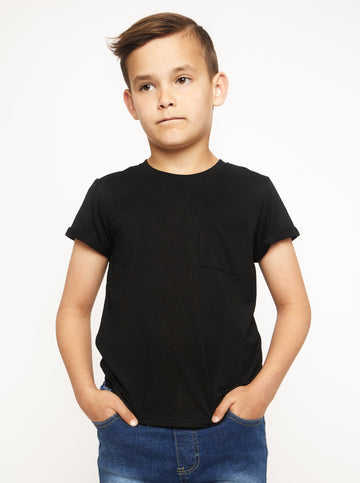 Little Bipsy Bamboo Pocket Tee: Black