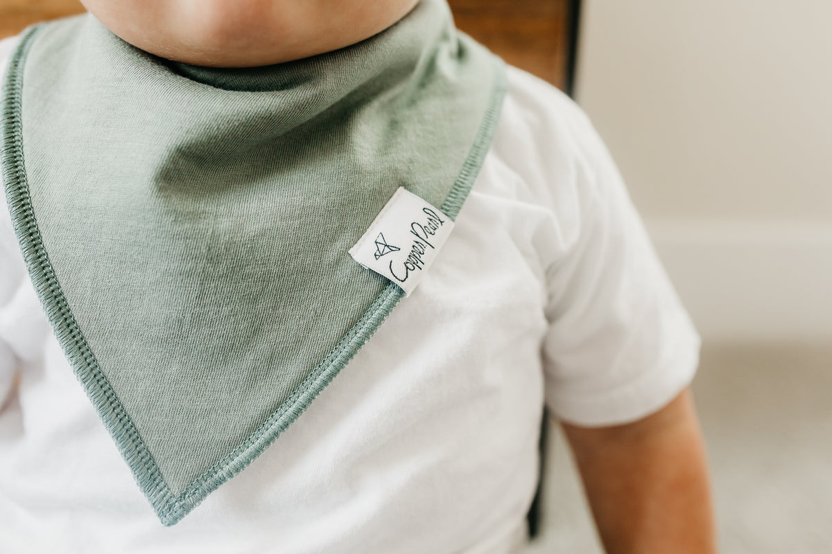 Copper Pearl Bandana Bib Set: Blaze
