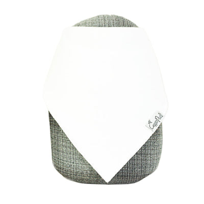 Copper Pearl Bandana Bib Set: Solid White