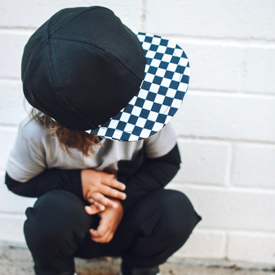 George Hats Trucker Hat: Black Check