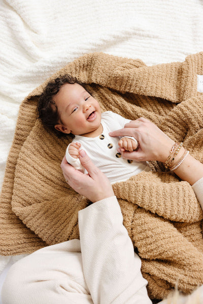 Lou Lou and Company Chenille Blanket: Tan
