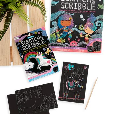 OOLY Mini Scratch & Scribble Art Kit: Funtastic Friends