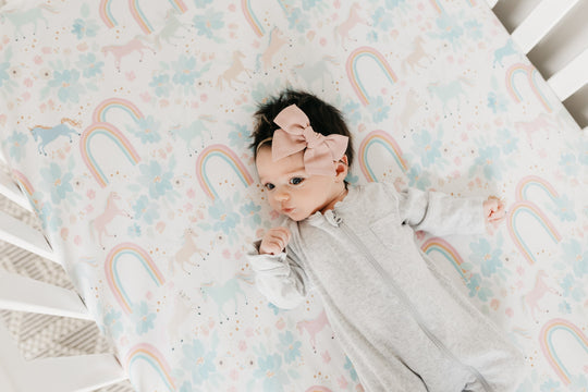 Copper Pearl Fitted Crib Sheet: Whimsy