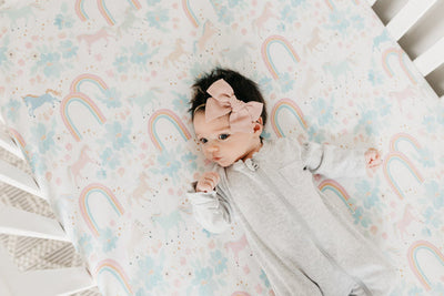 Copper Pearl Fitted Crib Sheet: Whimsy