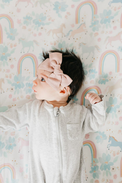 Copper Pearl Fitted Crib Sheet: Whimsy