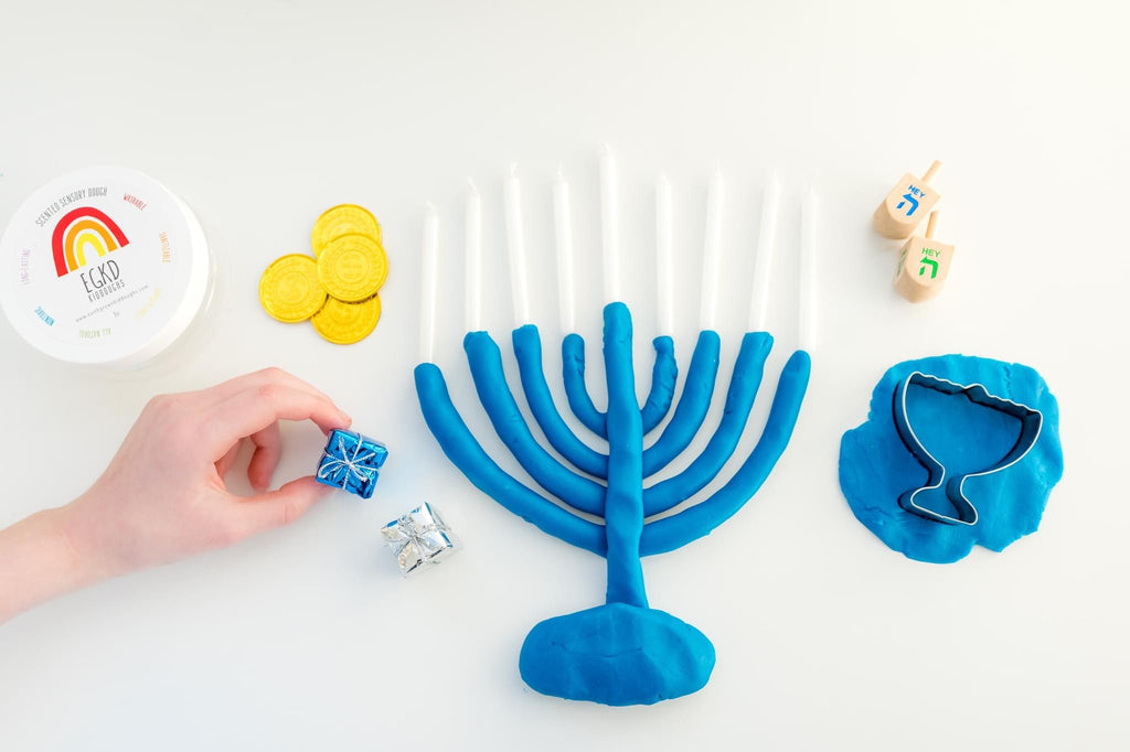 Earth Grown KidDough Sensory Play Dough Kit: Hanukkah
