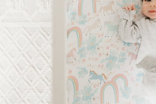Copper Pearl Fitted Crib Sheet: Whimsy