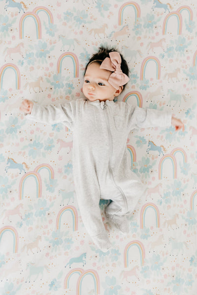 Copper Pearl Fitted Crib Sheet: Whimsy