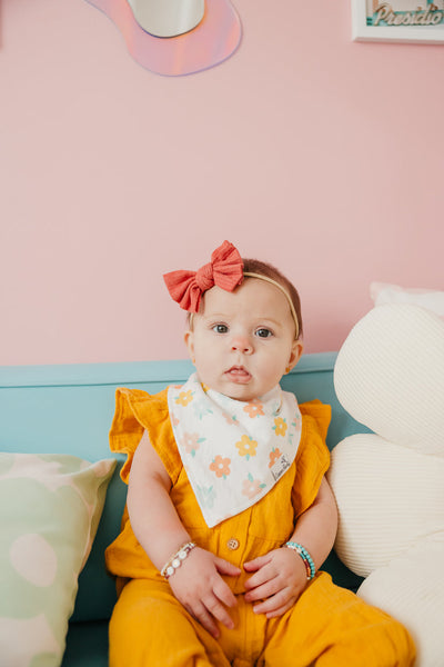 Copper Pearl Bandana Bib Set: Cheery