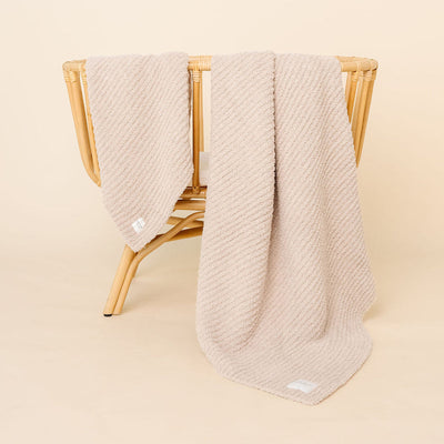 Lou Lou and Company Chenille Blanket: Oatmeal