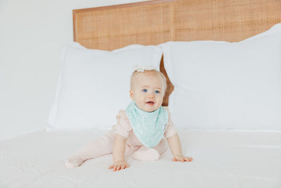 Copper Pearl Bandana Bib Set: Cherry