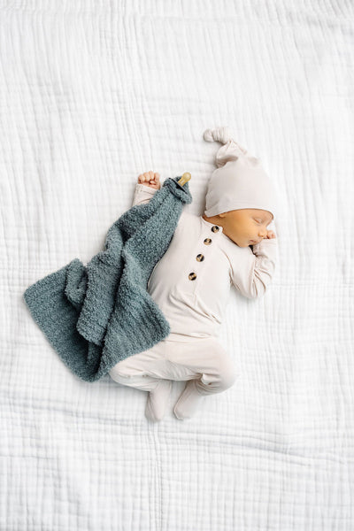 Lou Lou and Company Chenille Blanket: Ocean Blue