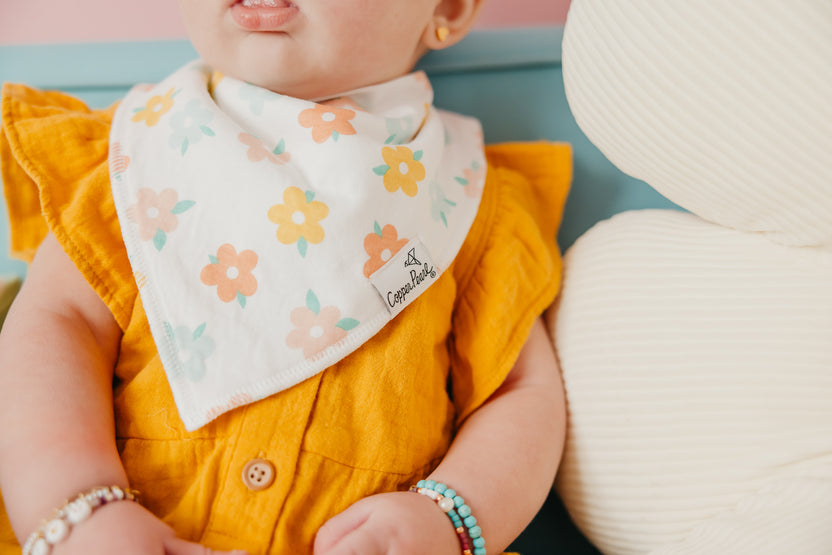 Copper Pearl Bandana Bib Set: Cherry