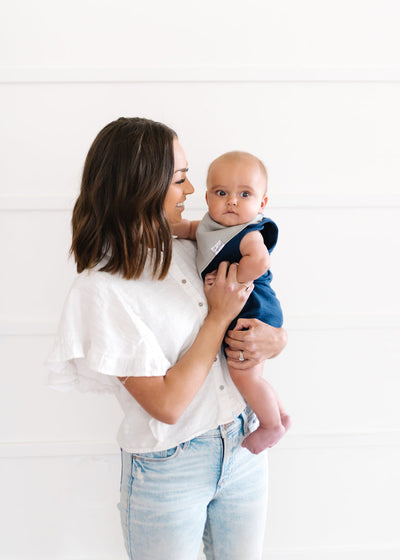 Copper Pearl Bandana Bib Set: Stone