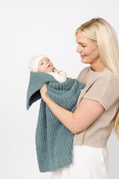 Lou Lou and Company Chenille Blanket: Ocean Blue