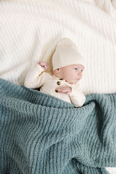 Lou Lou and Company Chenille Blanket: Ocean Blue