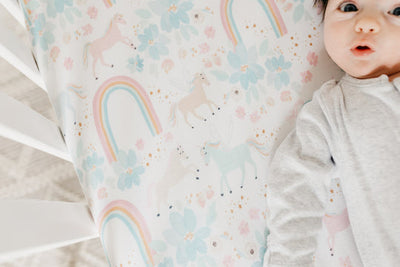 Copper Pearl Fitted Crib Sheet: Whimsy