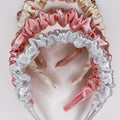 Little Lopers Ruched Satin Headband: Burgundy