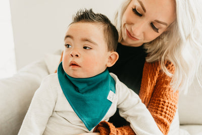 Copper Pearl Bandana Bib Set: Blaze