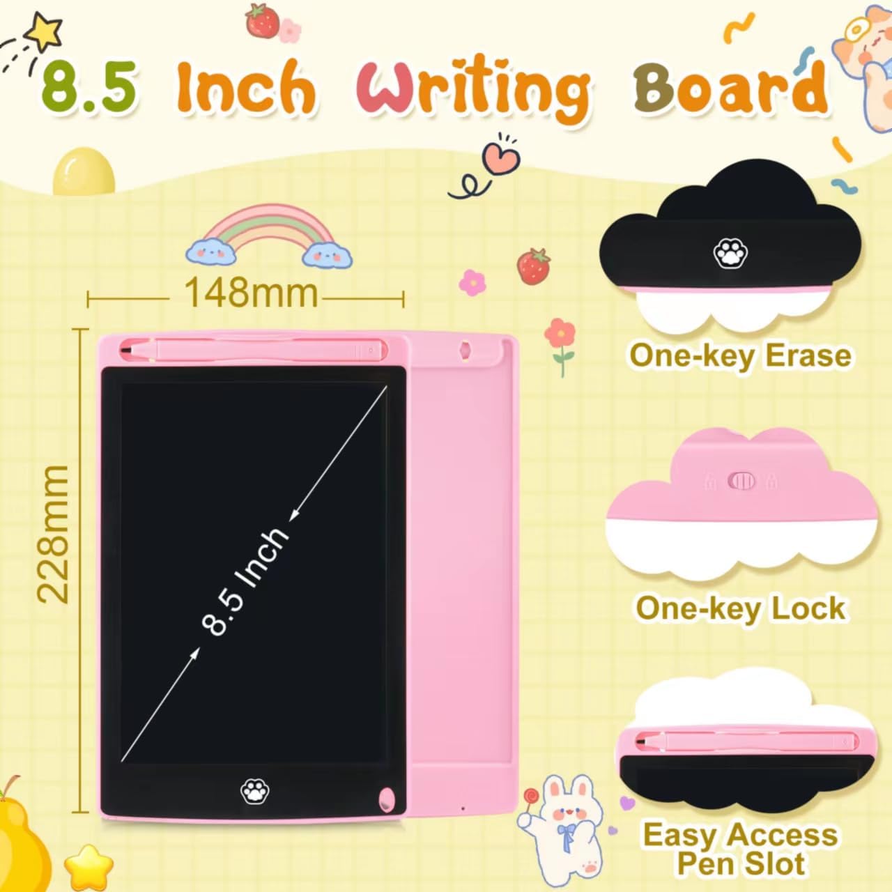 LCD Writing Doodle Drawing Tablet (8.5in)