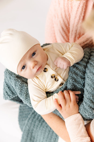Lou Lou and Company Chenille Blanket: Ocean Blue