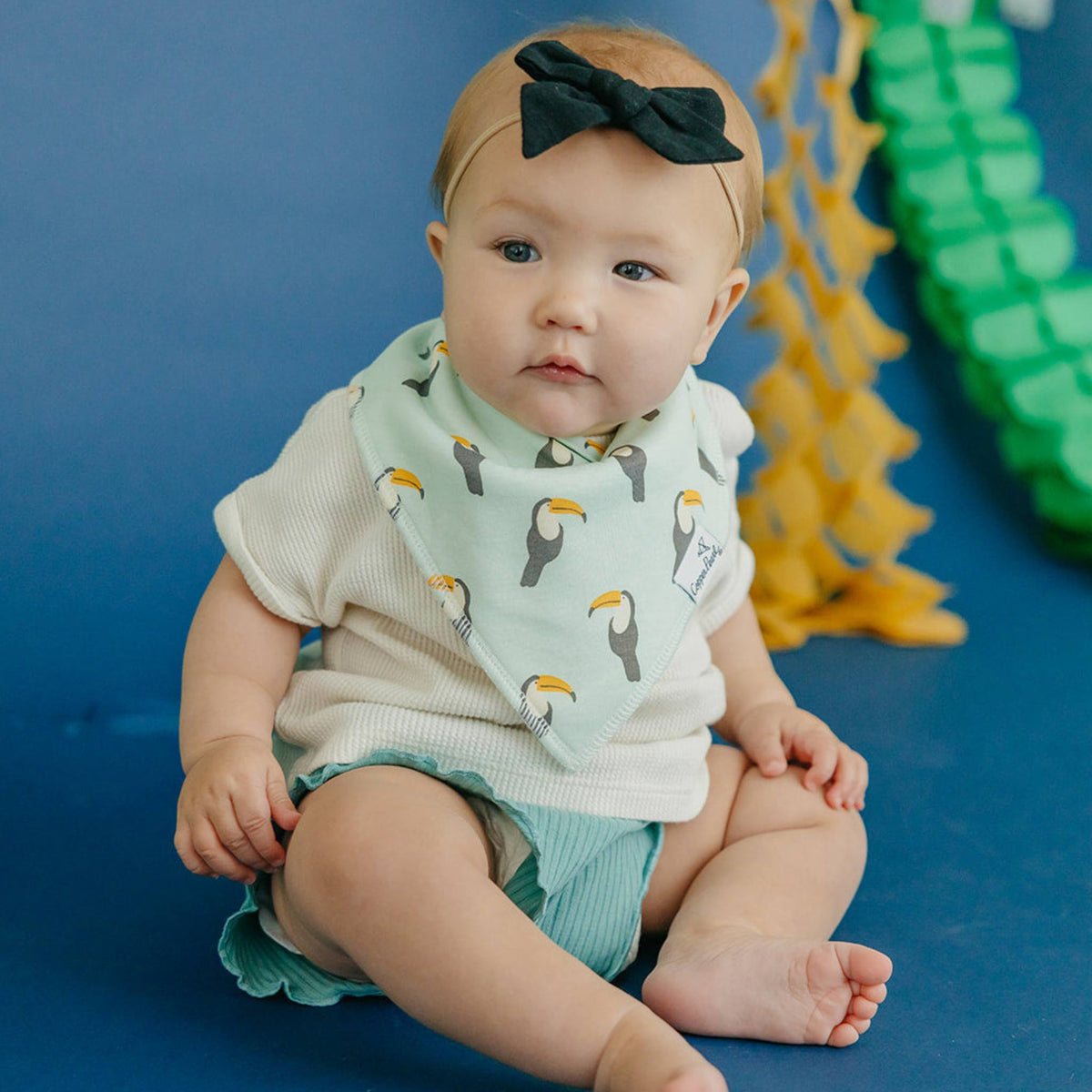 Copper Pearl Bandana Bib Set: Bengal