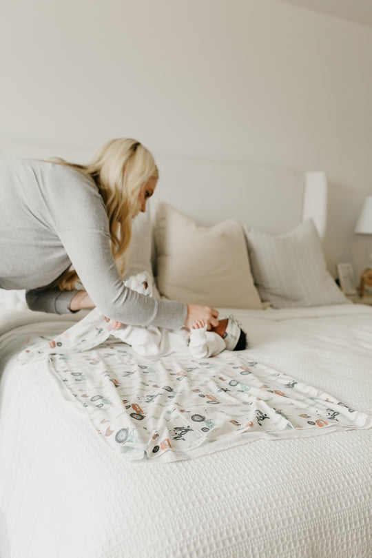 Copper Pearl Swaddle Blanket: Jo