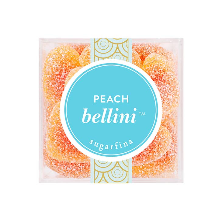 Sugarfina: Small Peach Bellini Gummy Hearts Cube
