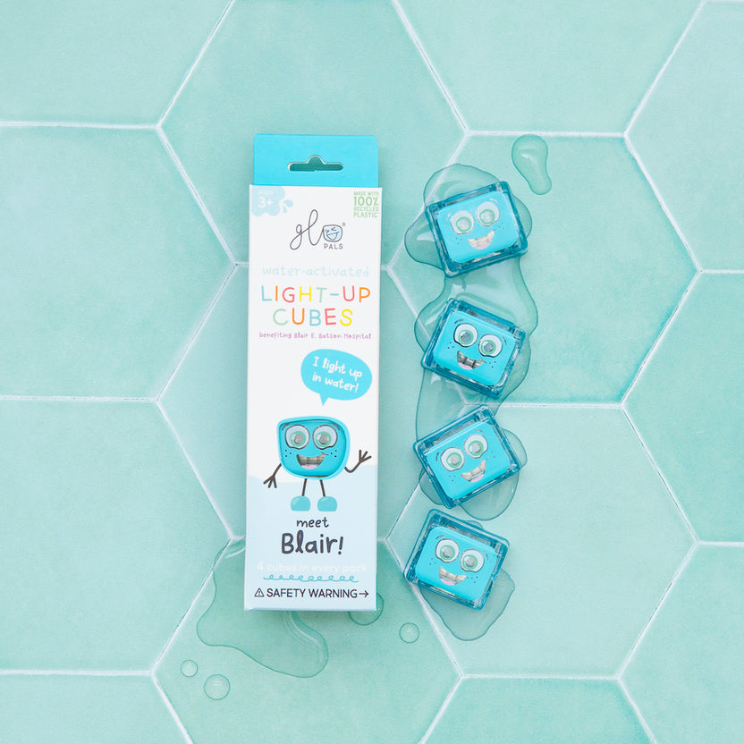 Glo Pals: 4 Pack Light Up Cubes Blue - Blair