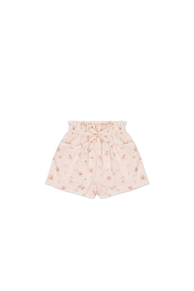 Jamie Kay Organic Cotton Emelia Short: Petite Fleur Soft Peony
