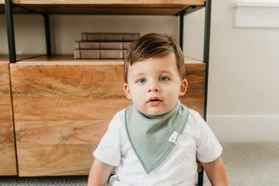 Copper Pearl Bandana Bib Set: Blaze