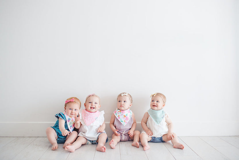 Copper Pearl Bandana Bib Set: Summer