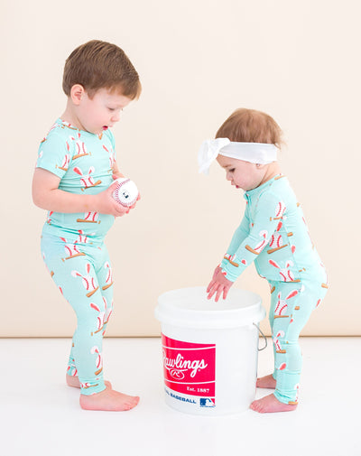 Birdie Bean Pajama Set: Baseball Bunnies