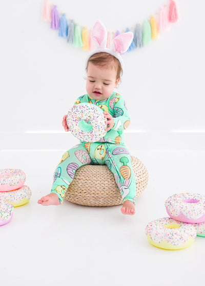 Birdie Bean Convertible Romper: Easter Sweets