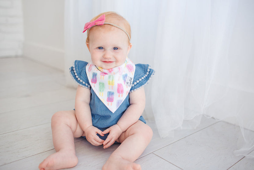 Copper Pearl Bandana Bib Set: Summer