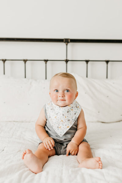 Copper Pearl Bandana Bib Set: Rex