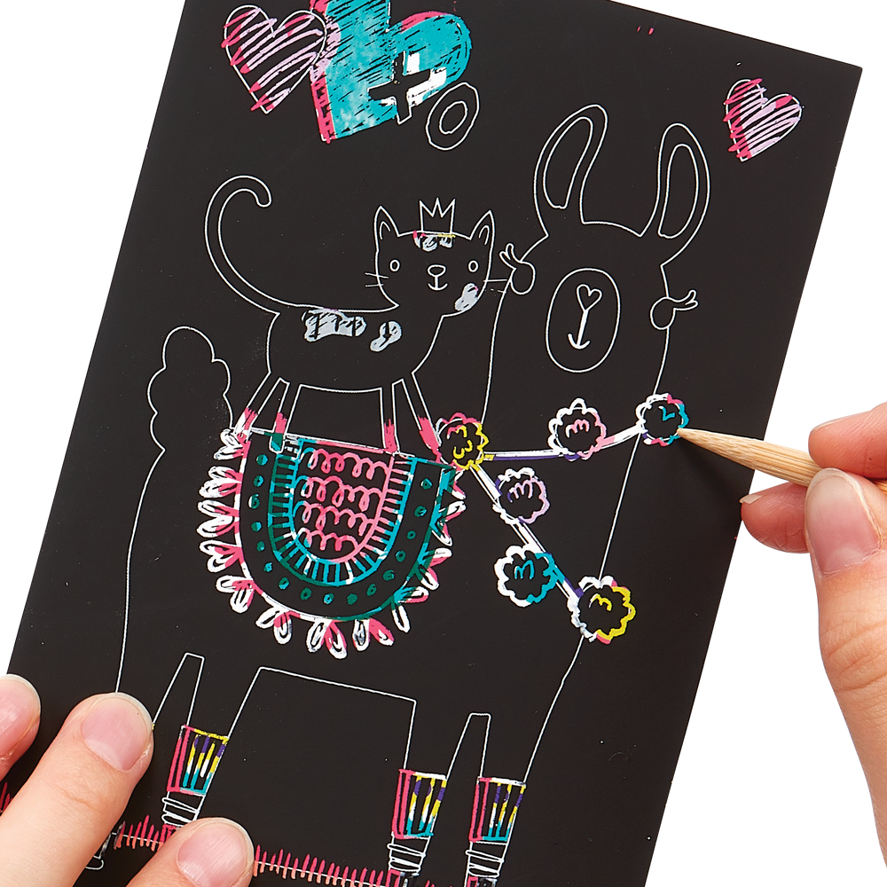 OOLY Mini Scratch & Scribble Art Kit: Funtastic Friends