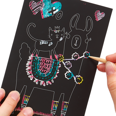 OOLY Mini Scratch & Scribble Art Kit: Funtastic Friends