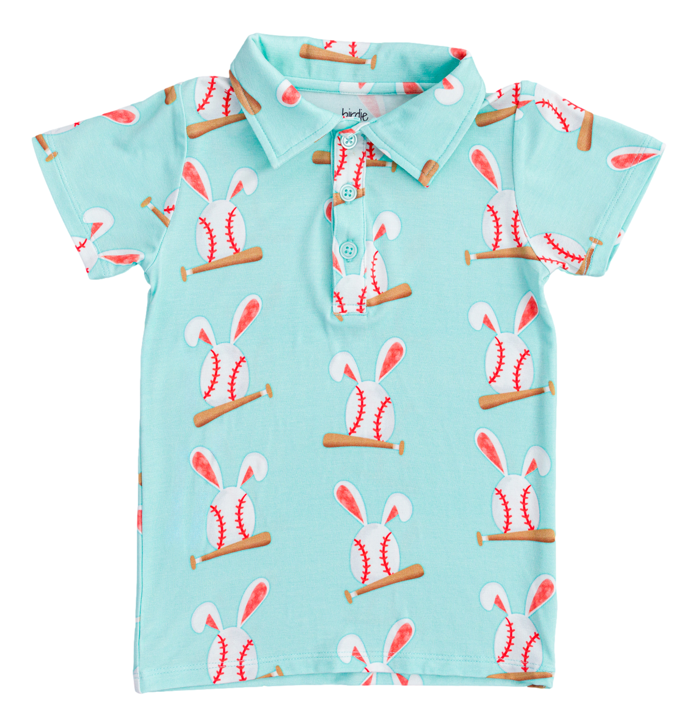 Birdie Bean Polo Shirt: Baseball Bunnies