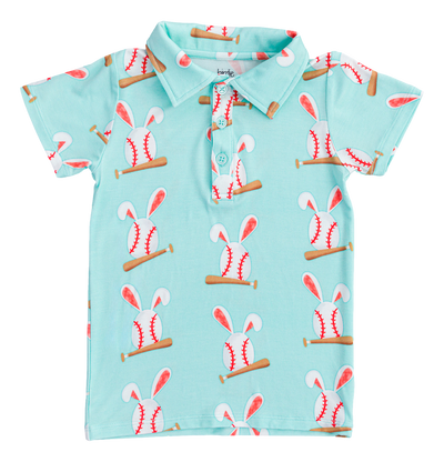 Birdie Bean Polo Shirt: Baseball Bunnies