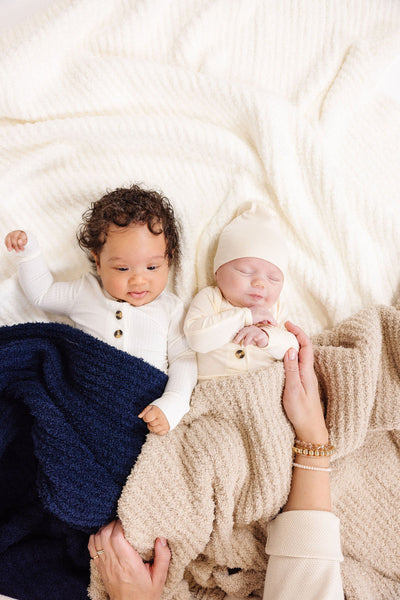 Lou Lou and Company Chenille Blanket: Oatmeal