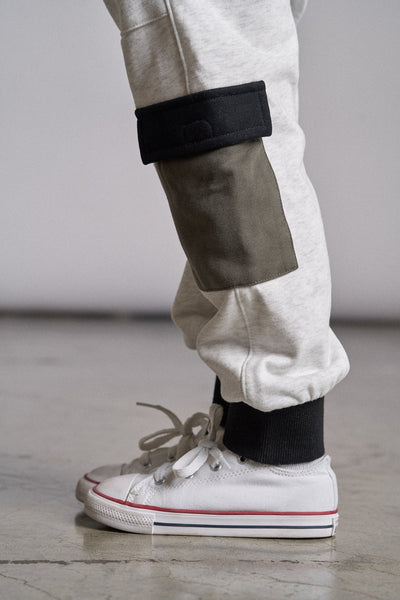 Little Bipsy Cargo Jogger: Green Colorblock