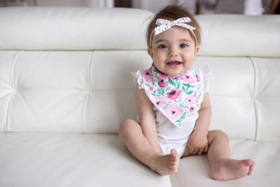 Copper Pearl Bandana Bib Set: Bloom