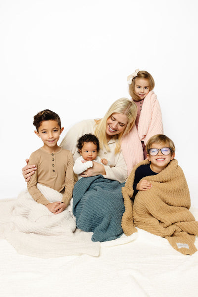 Lou Lou and Company Chenille Blanket: Tan