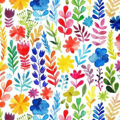 Bapron Splash Mat: Rainbow Watercolor Floral