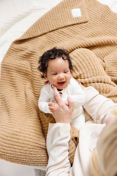 Lou Lou and Company Chenille Blanket: Tan