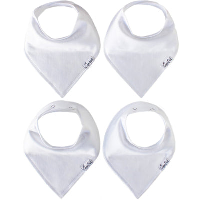 Copper Pearl Bandana Bib Set: Solid White