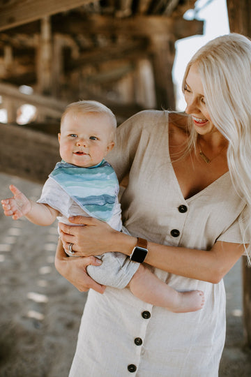 Copper Pearl Bandana Bib Set: Kai