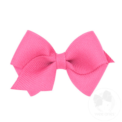 Wee Ones Classic Grosgrain Hair Bow: Hot Pink