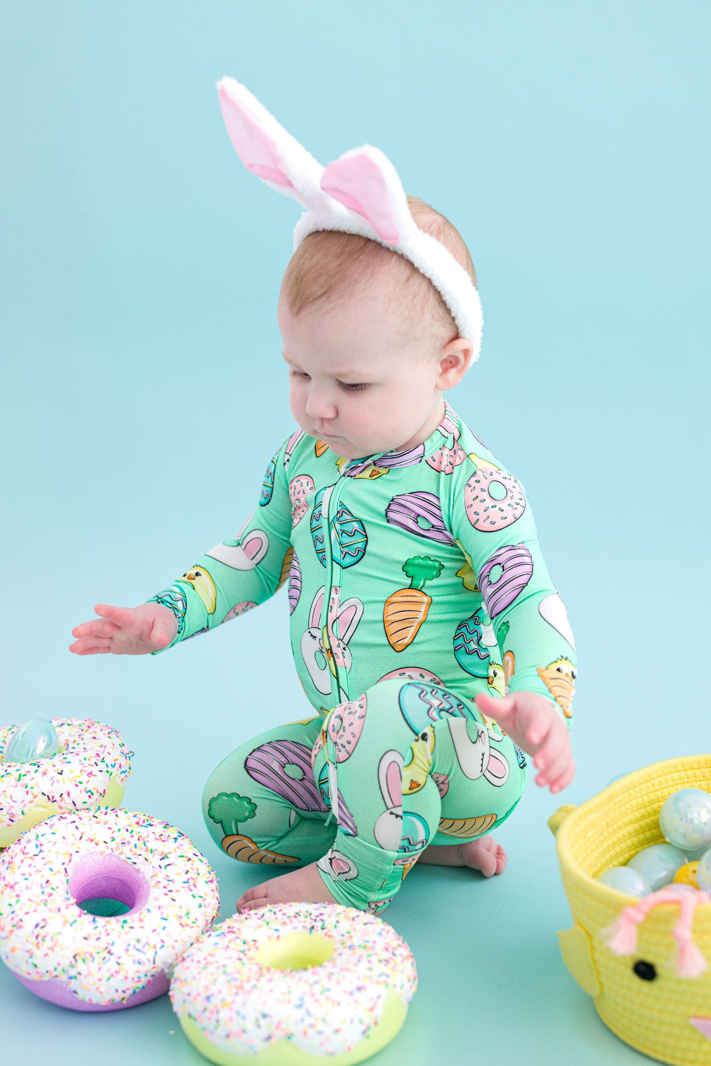 Birdie Bean Convertible Romper: Easter Sweets